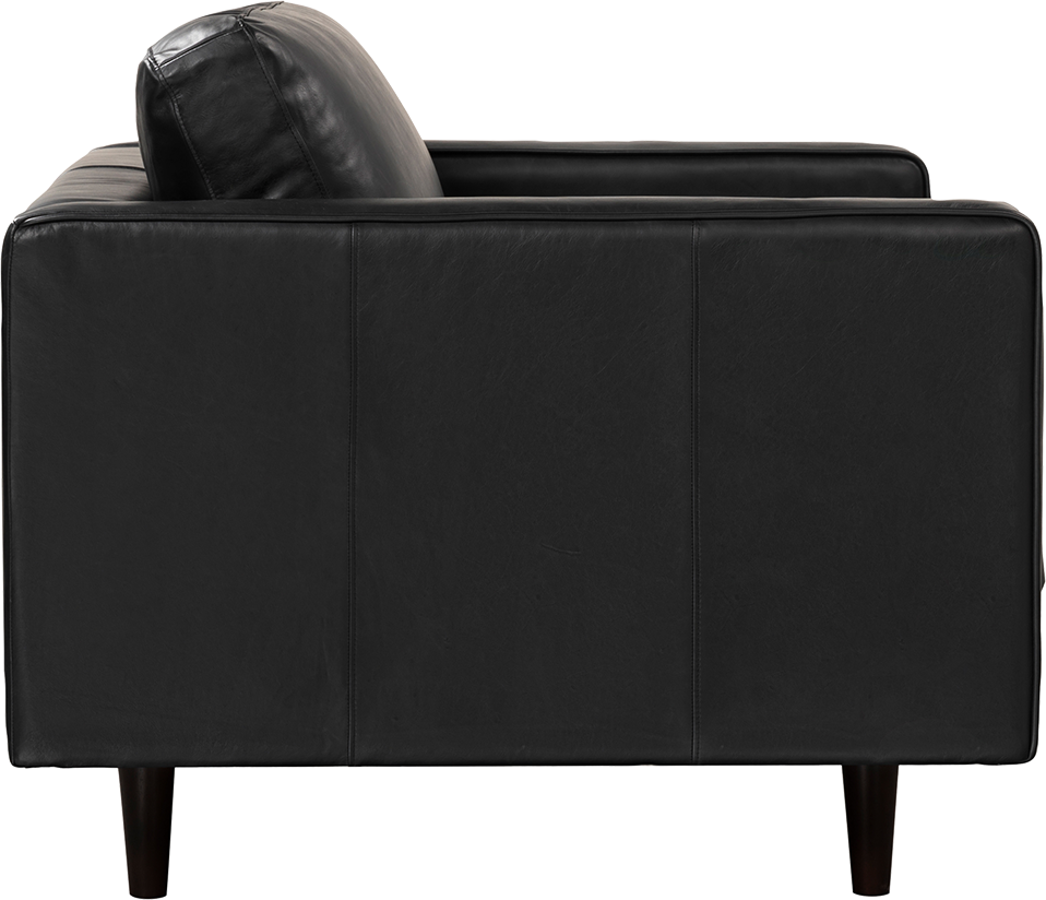 Sawyer Occasional Chair - Oxford Black Leather - Accent Chair