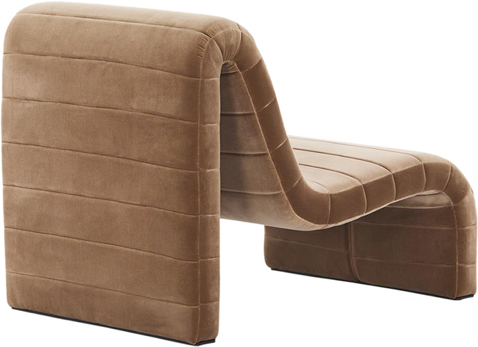 Zurich Occasional Chair - Mushroom Velvet - Accent Chair