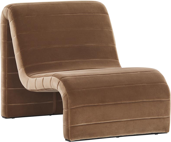 Zurich Occasional Chair - Mushroom Velvet - Accent Chair