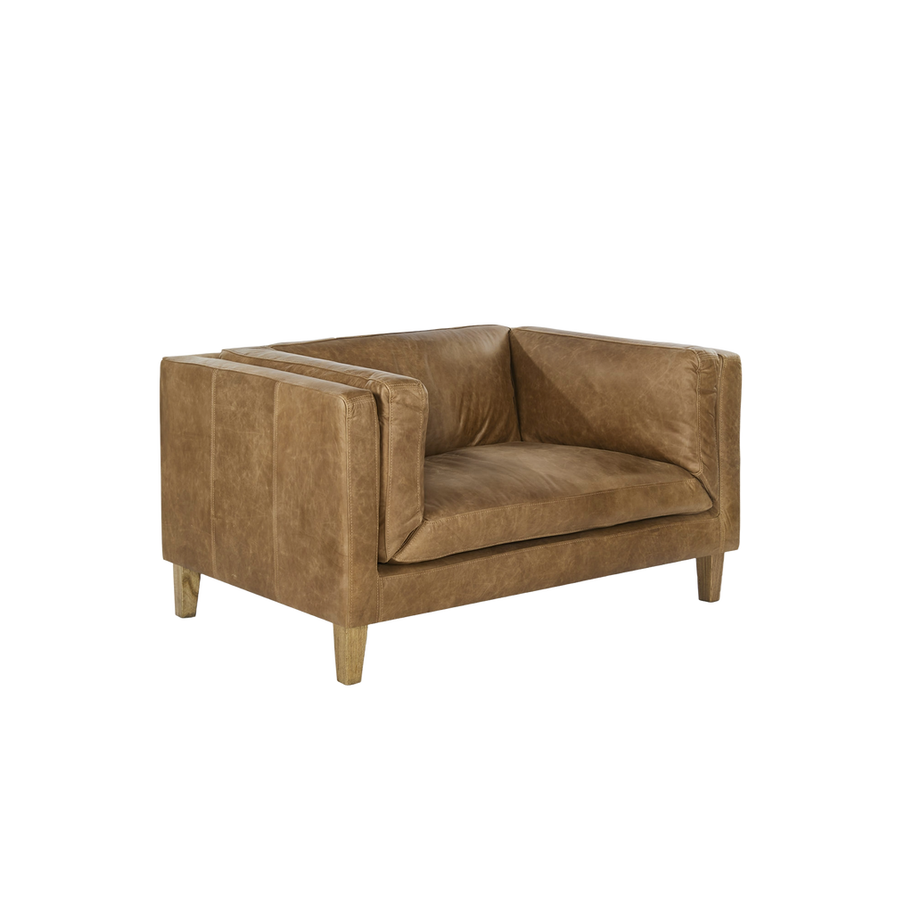 Vittoria Occasional Chair - Sand Leather - Accent Chair