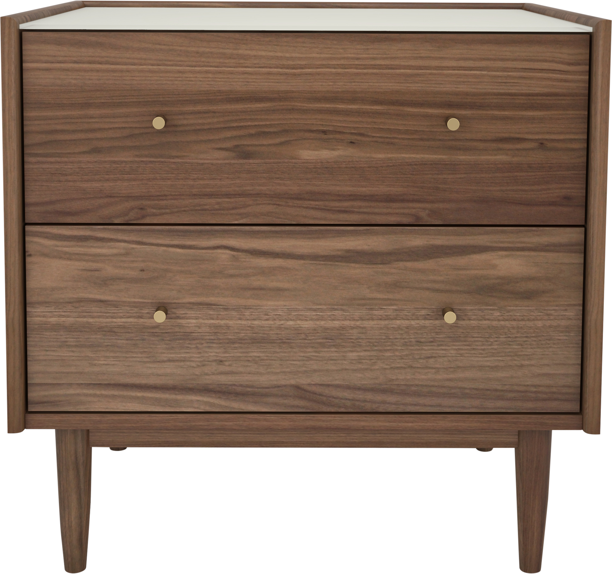 Marvin Nightstand - 2 Drawer - Walnut - Side Table