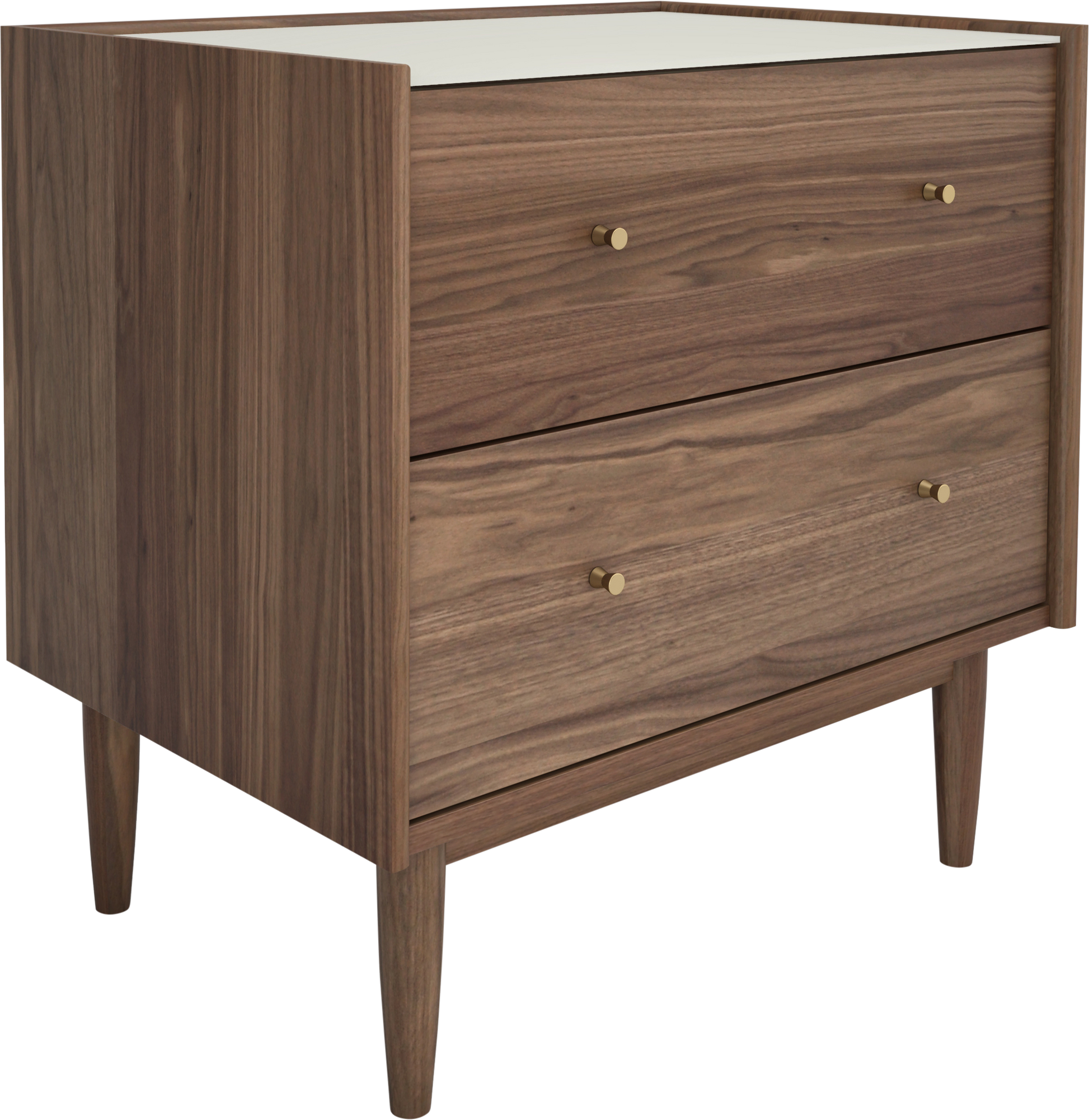 Marvin Nightstand - 2 Drawer - Walnut - Side Table