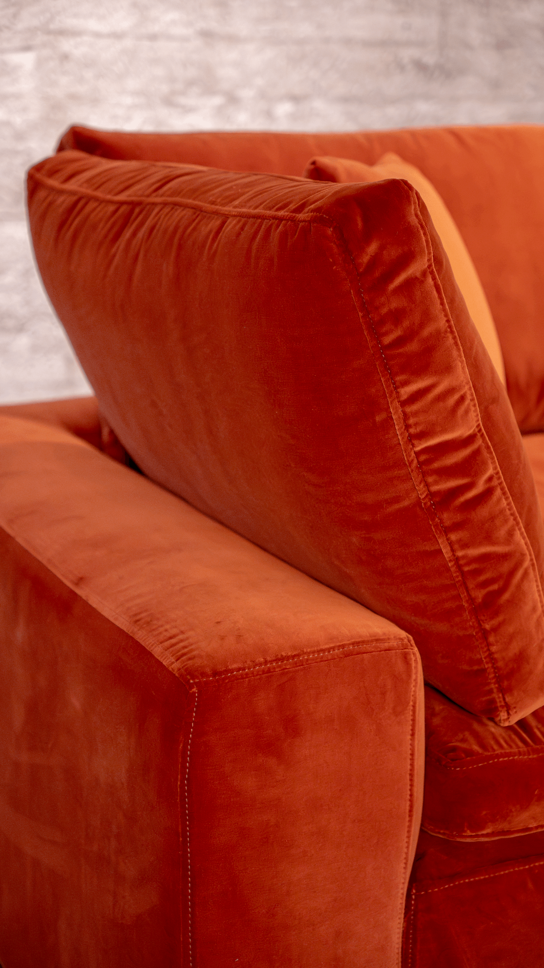 Avalon Sectional - RAF Chaise - Modern Velvet Cayanne - Sectional