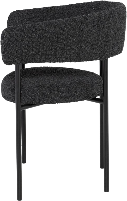 Ariana Dining Chair  -  Charcoal Boucle - Dining Chair