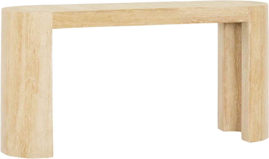 Veneta Travertine Console Table - Console Table