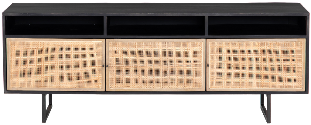 Luna Media Console  -  Black Wash - Media Unit
