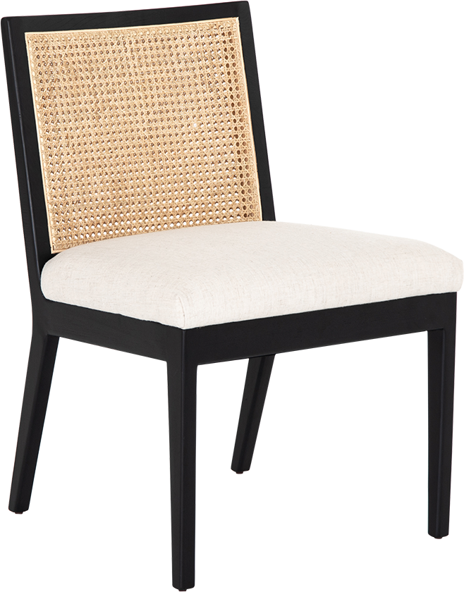 Saban Cane Chair  -  Brushed Ebony - Dining Chair
