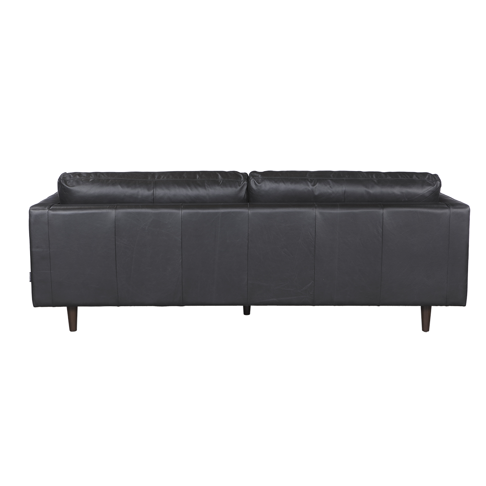 Sawyer Sofa - 3 Seat - Oxford Black Leather - Sofa