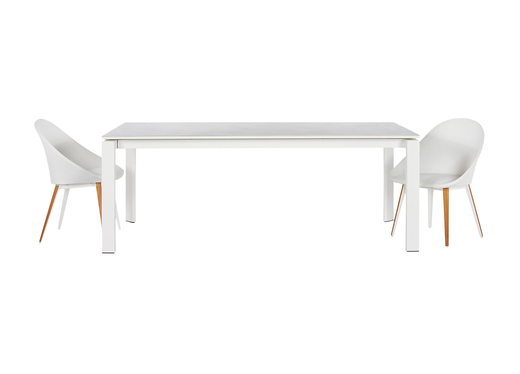 Houston Outdoor Extension Dining Table 79"  -  White - Outdoor Dining Table