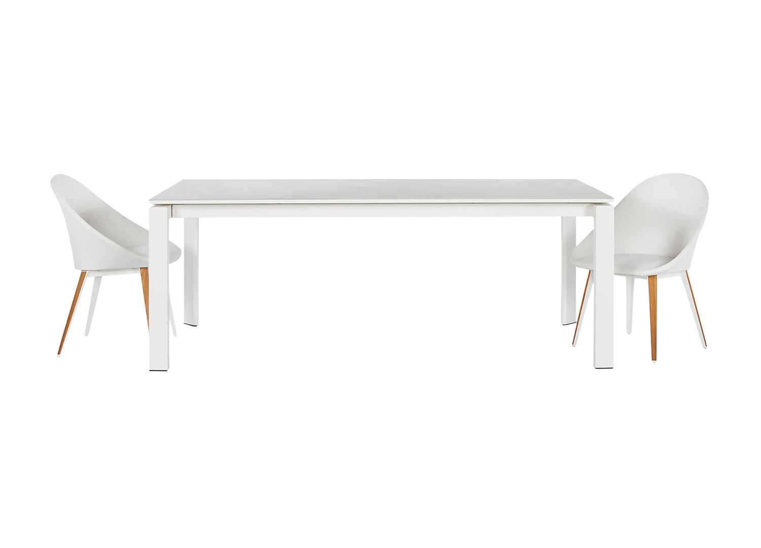 Houston Outdoor Extension Dining Table 79"  -  White - Outdoor Dining Table