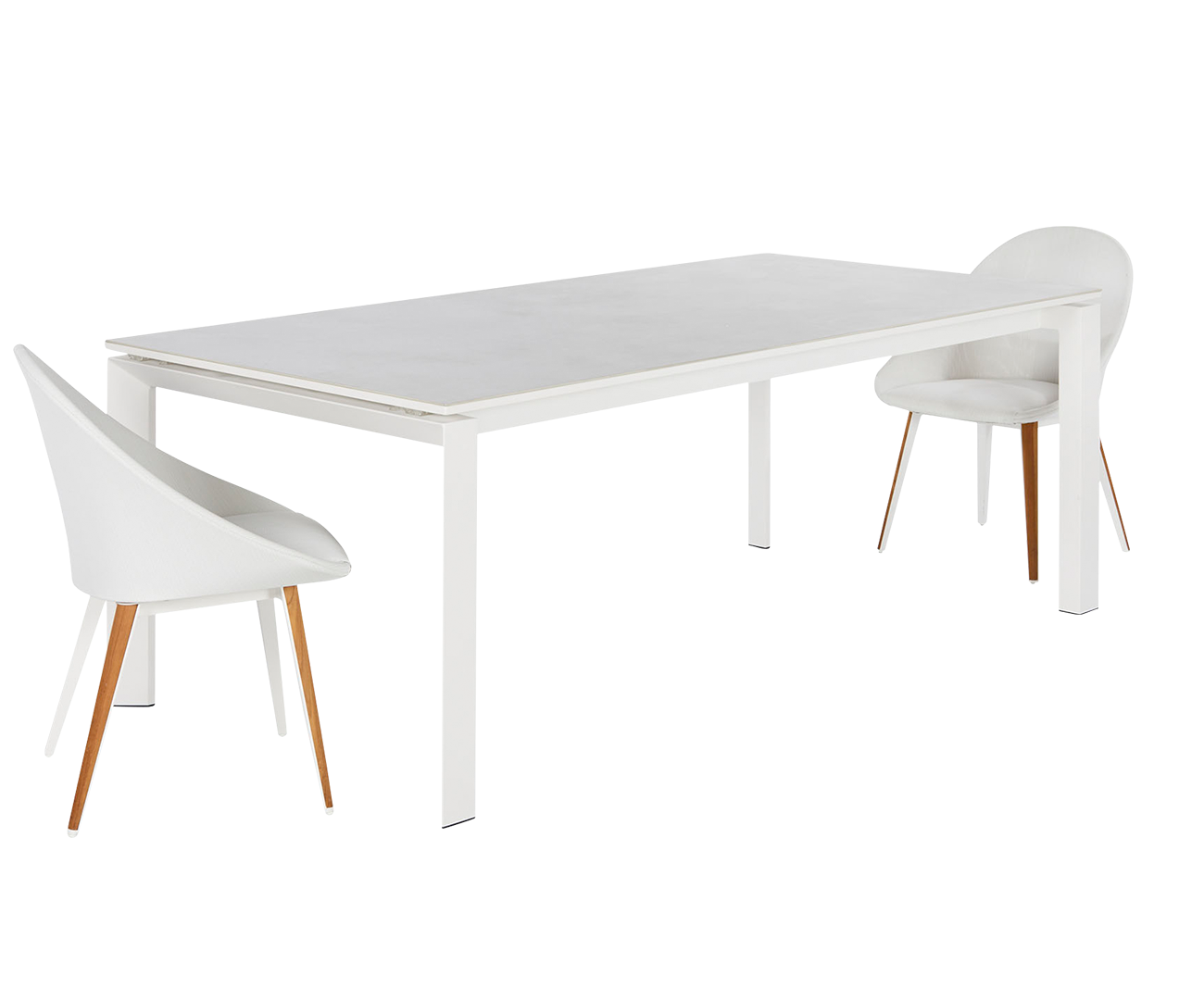 Houston Outdoor Extension Dining Table 79"  -  White - Outdoor Dining Table