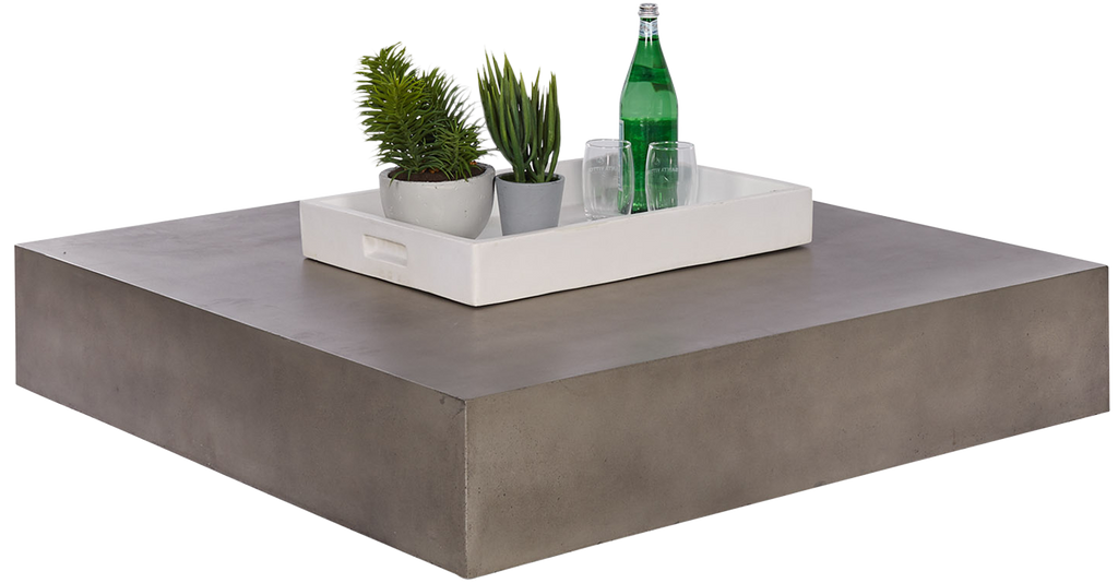Monaco Concrete Coffee Table - Grey - Coffee Table