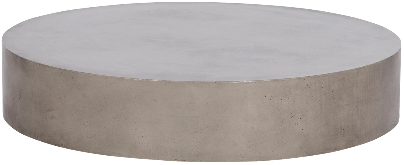 Coco Republic Monaco Round Concrete Coffee Table Grey Indoor Outdoor Acrylic Finish