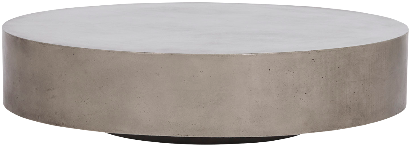 Monaco Round Concrete Coffee Table - Grey - Coffee Table