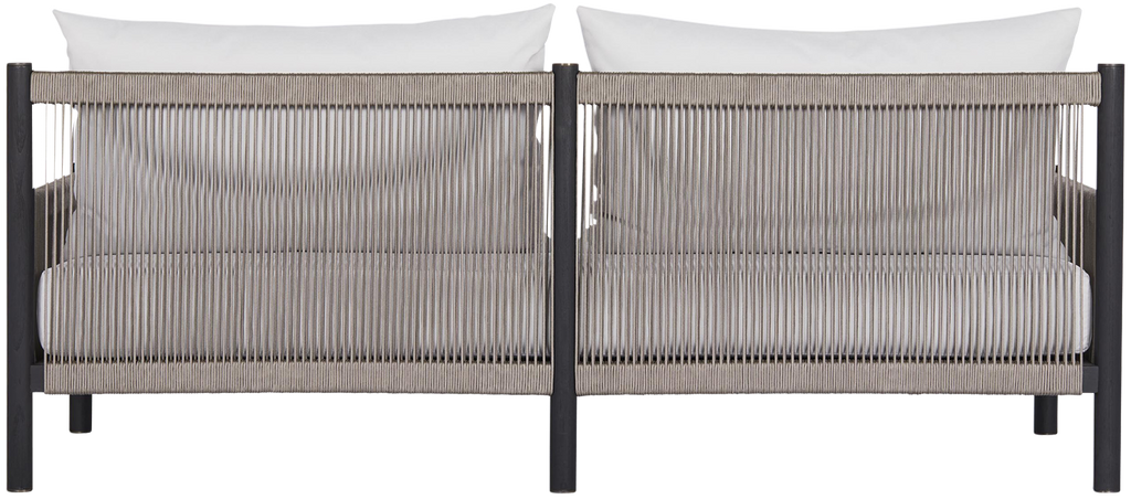 Architect Outdoor Sofa  -  Black Teak/Light Grey Seat - Outdoor Sofa