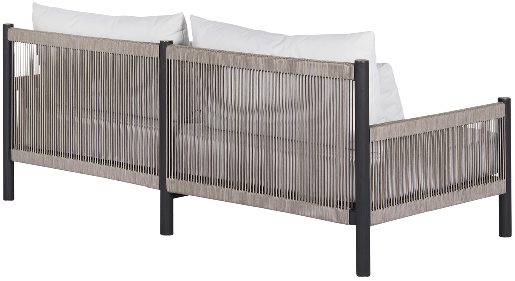 Architect Outdoor Sofa  -  Black Teak/Light Grey Seat - Outdoor Sofa