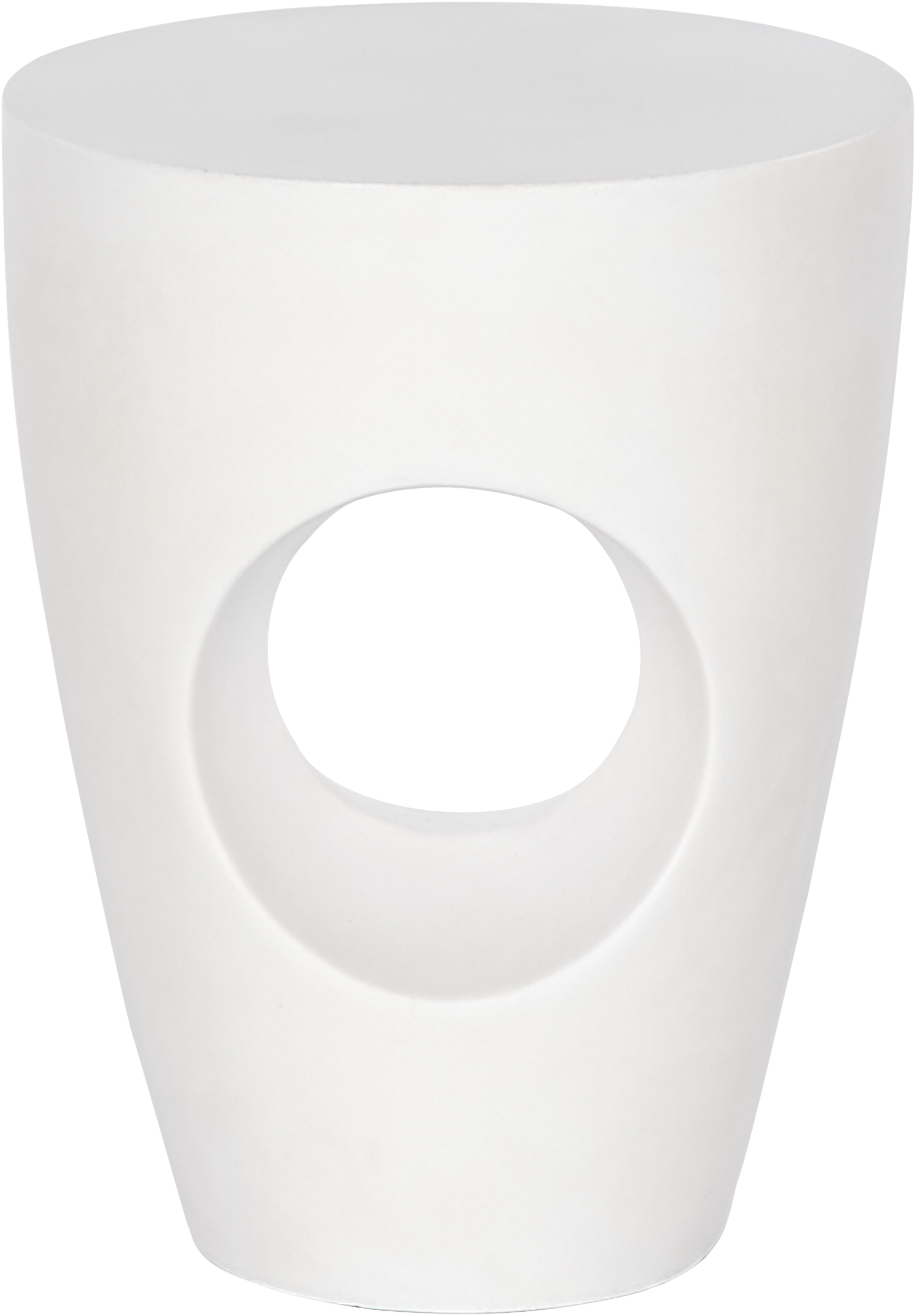 Lunar Concrete Stool  -  White - Stool