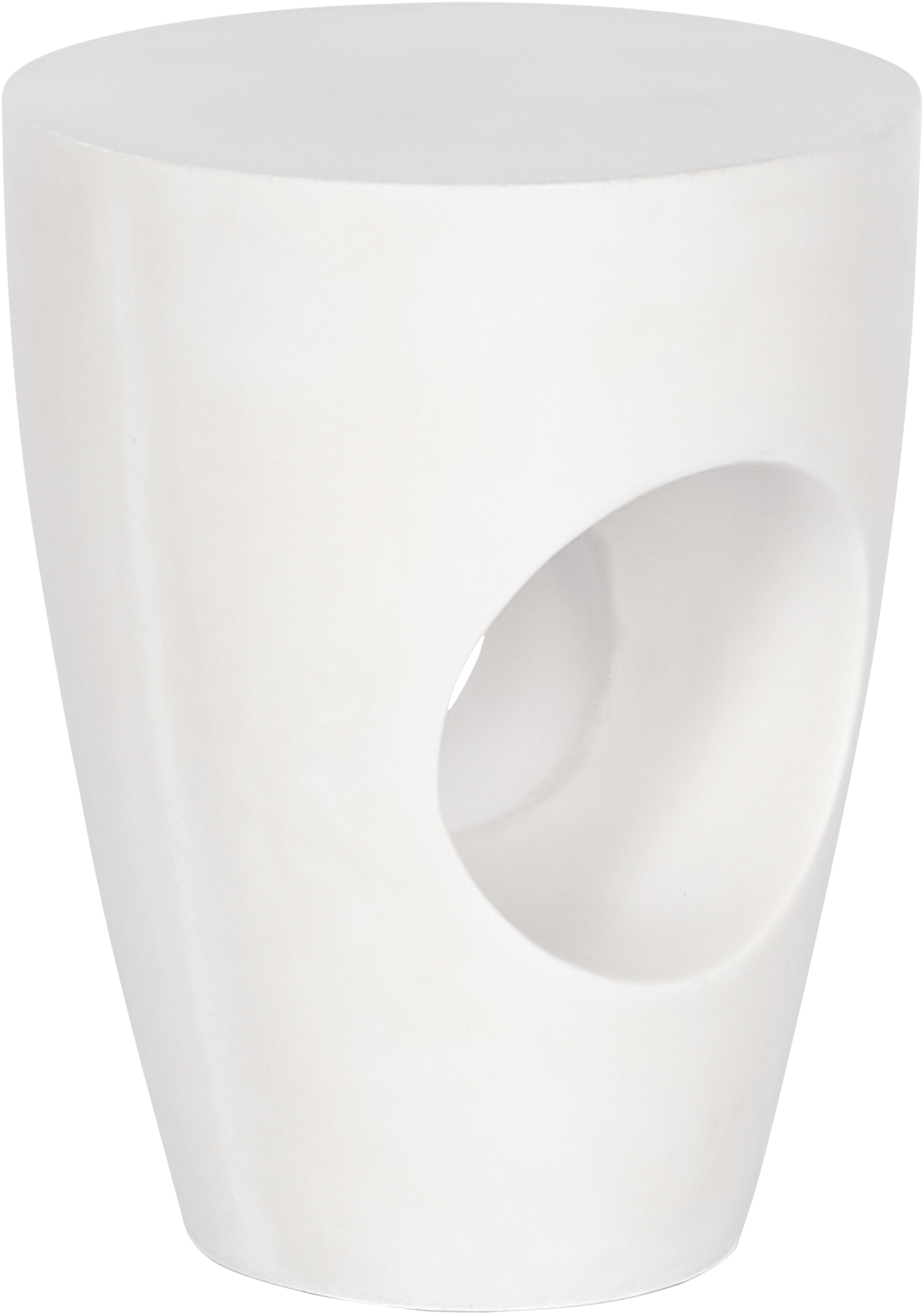 Lunar Concrete Stool  -  White - Stool