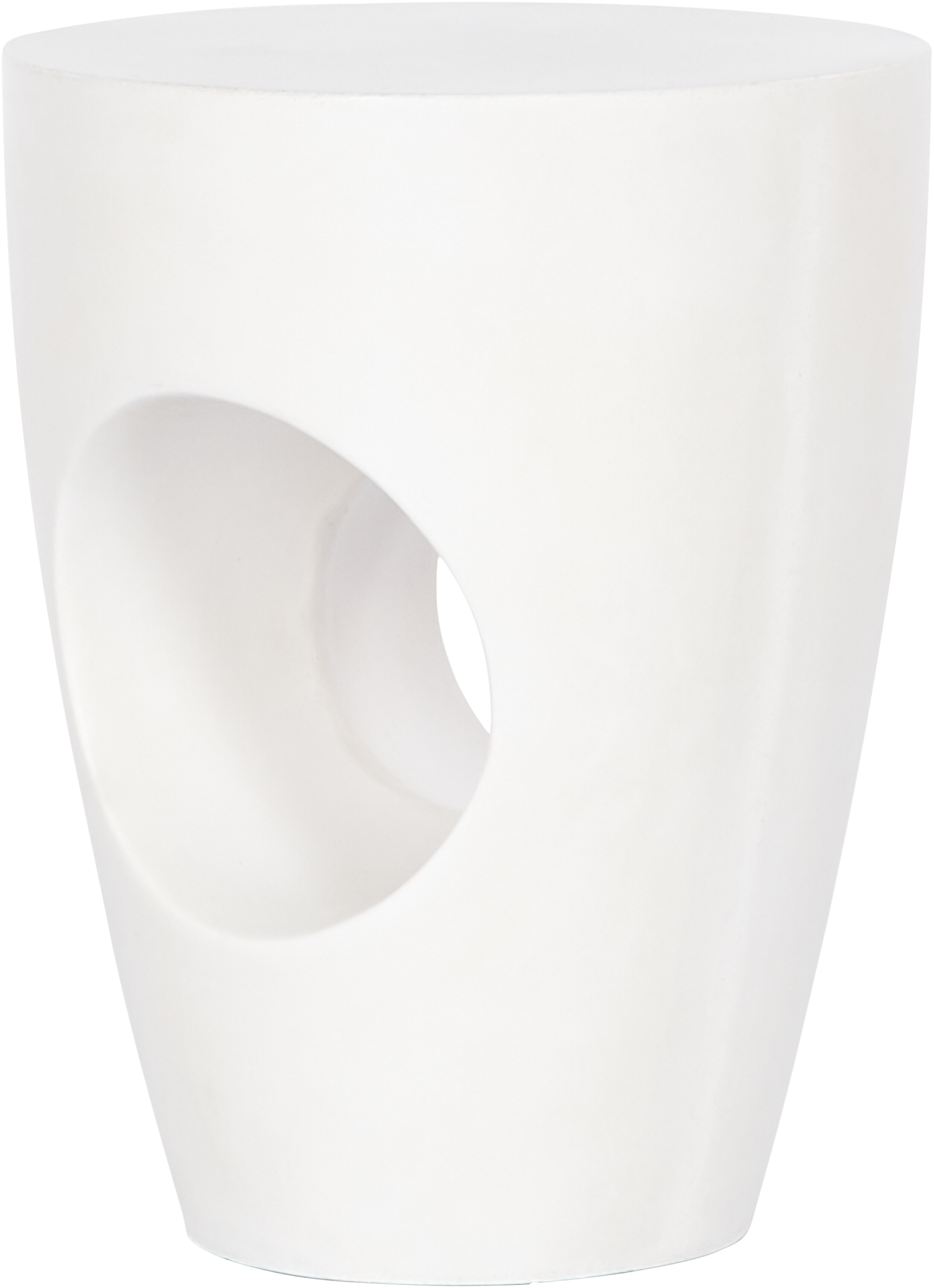 Lunar Concrete Stool  -  White - Stool