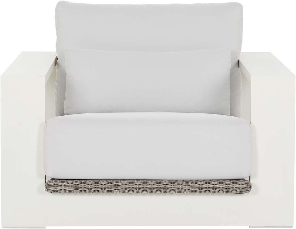 Cuba Outdoor Lounge Chair  - White - Outdoor Chair