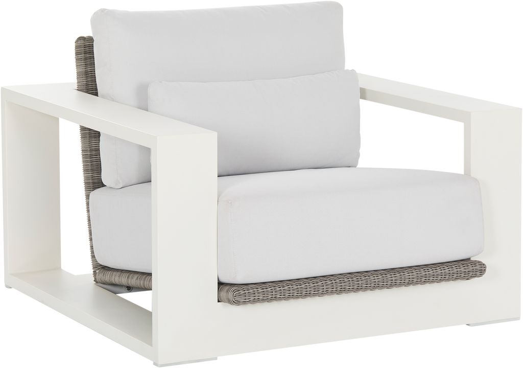 Cuba Outdoor Lounge Chair  - White - Outdoor Chair