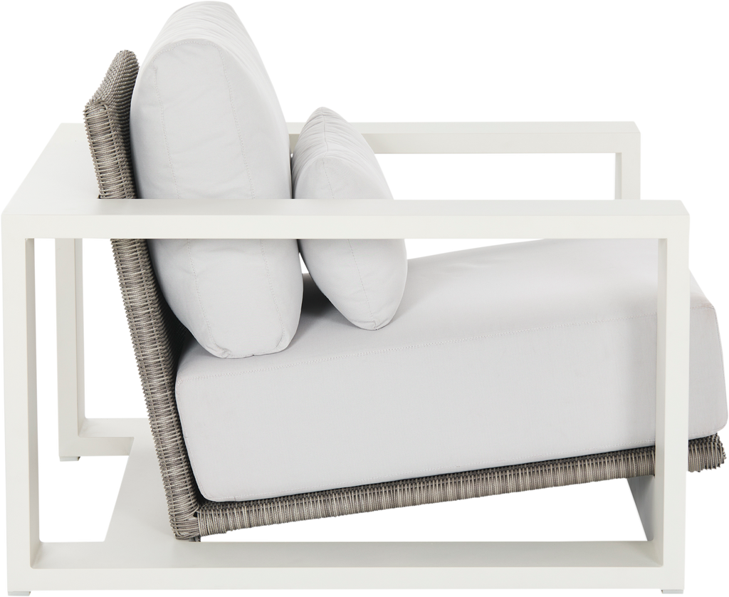 Cuba Outdoor Lounge Chair  - White - Outdoor Chair