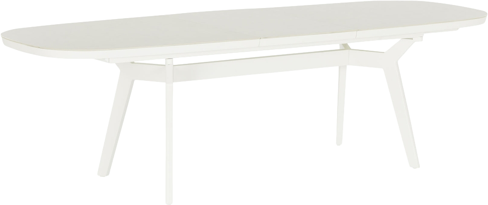 Malibu Extension Dining Table  -  White - Outdoor Dining Table
