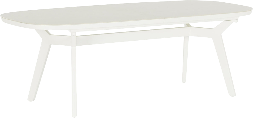 Malibu Extension Dining Table  -  White - Outdoor Dining Table