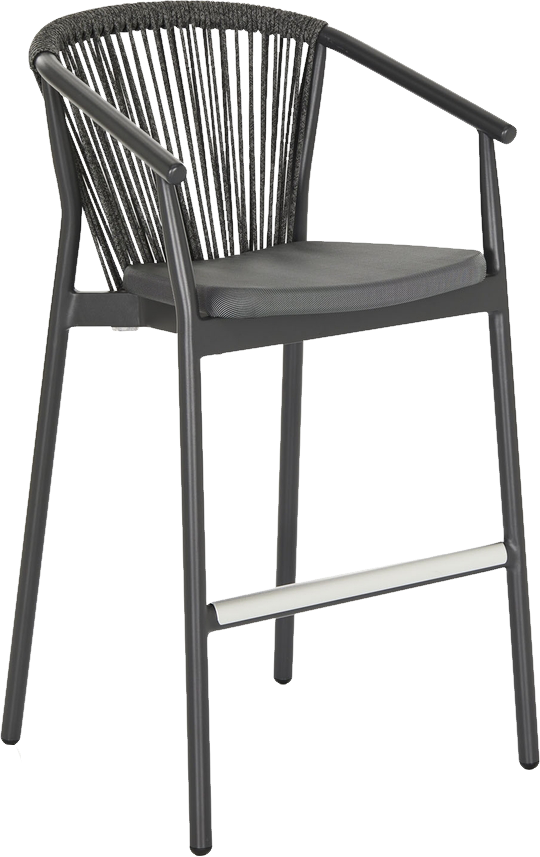 Marco Outdoor Dining Barstool  -  Black - Dining Barstool