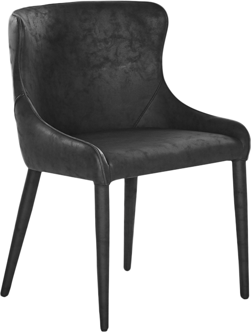 Markson Dining Chair  -  Black Vegan Leather - Dining Chair