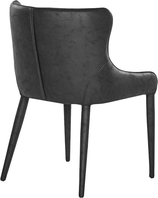 Markson Dining Chair  -  Black Vegan Leather - Dining Chair