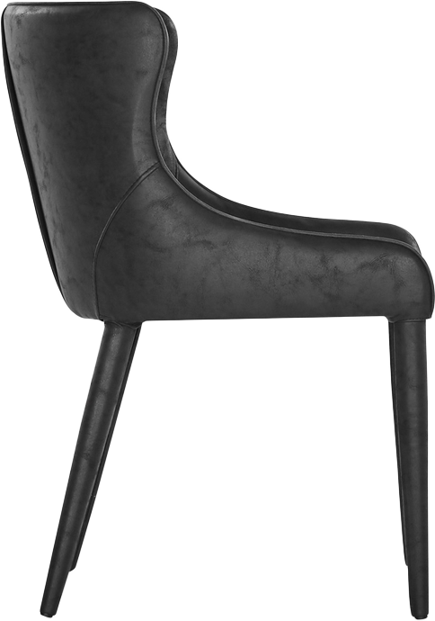 Markson Dining Chair  -  Black Vegan Leather - Dining Chair