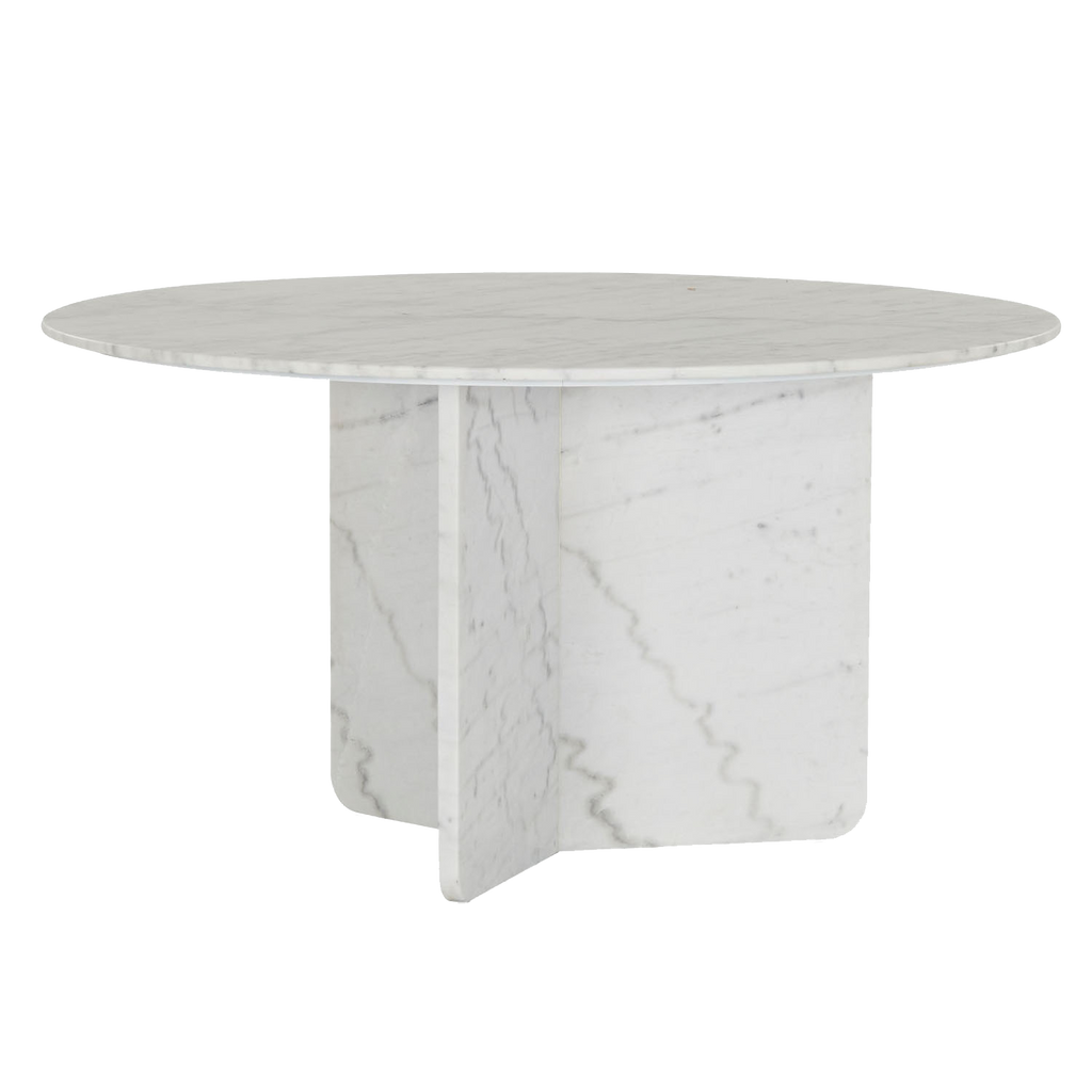 Como Marble Round Dining Table  -  55" - Dining Table