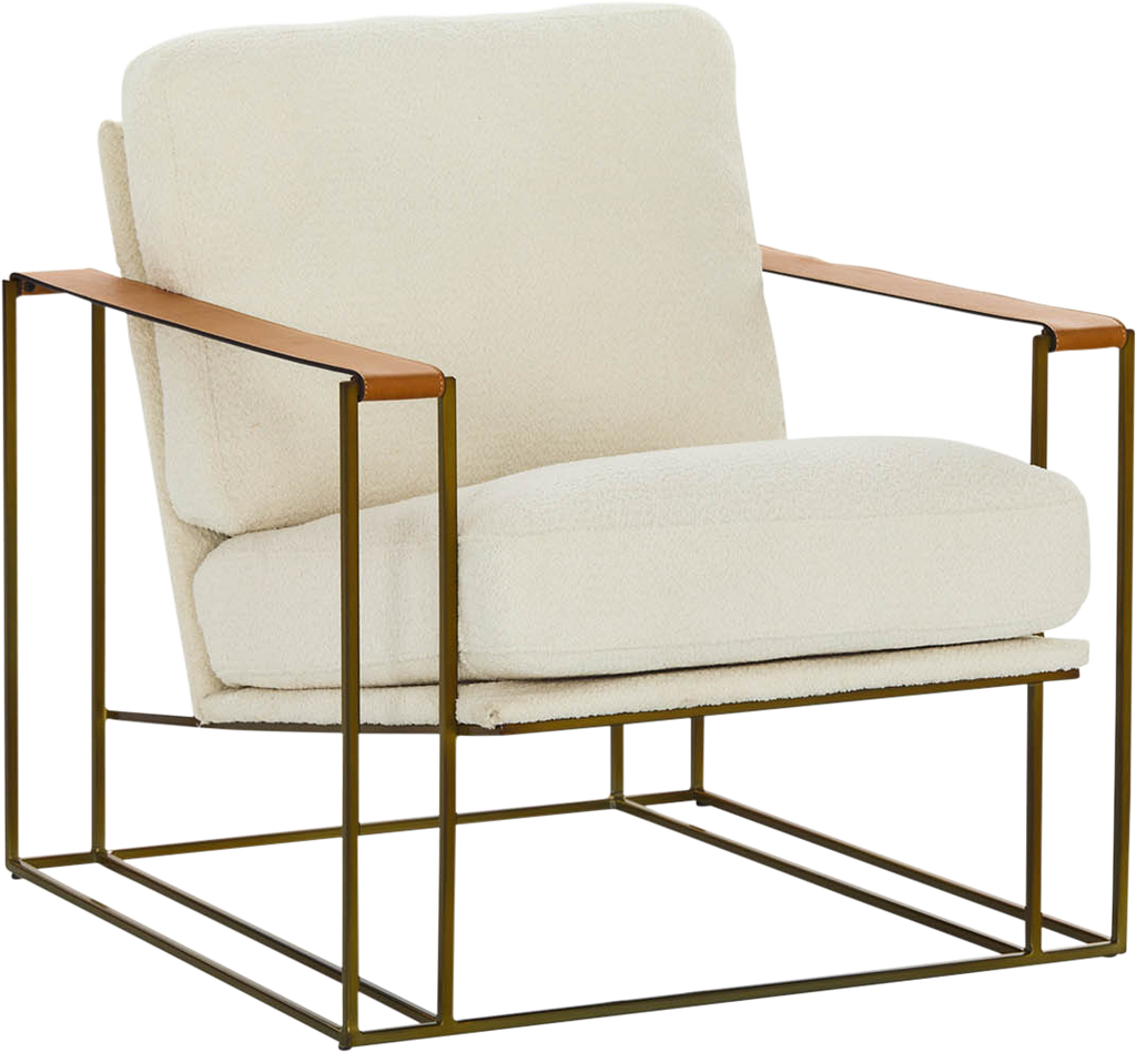 Oryan Occasional Chair  - Boucle White - Accent Chair