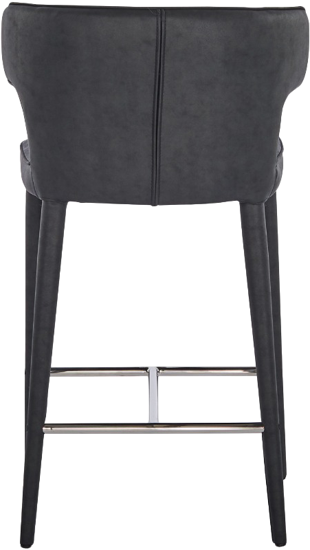Melrose Kitchen Stool - Black Vegan Leather - Counter Stool