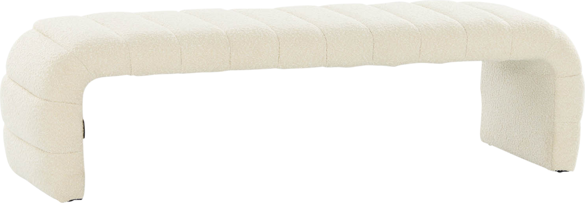Westwood Bench  -  Ivory Boucle - Bench