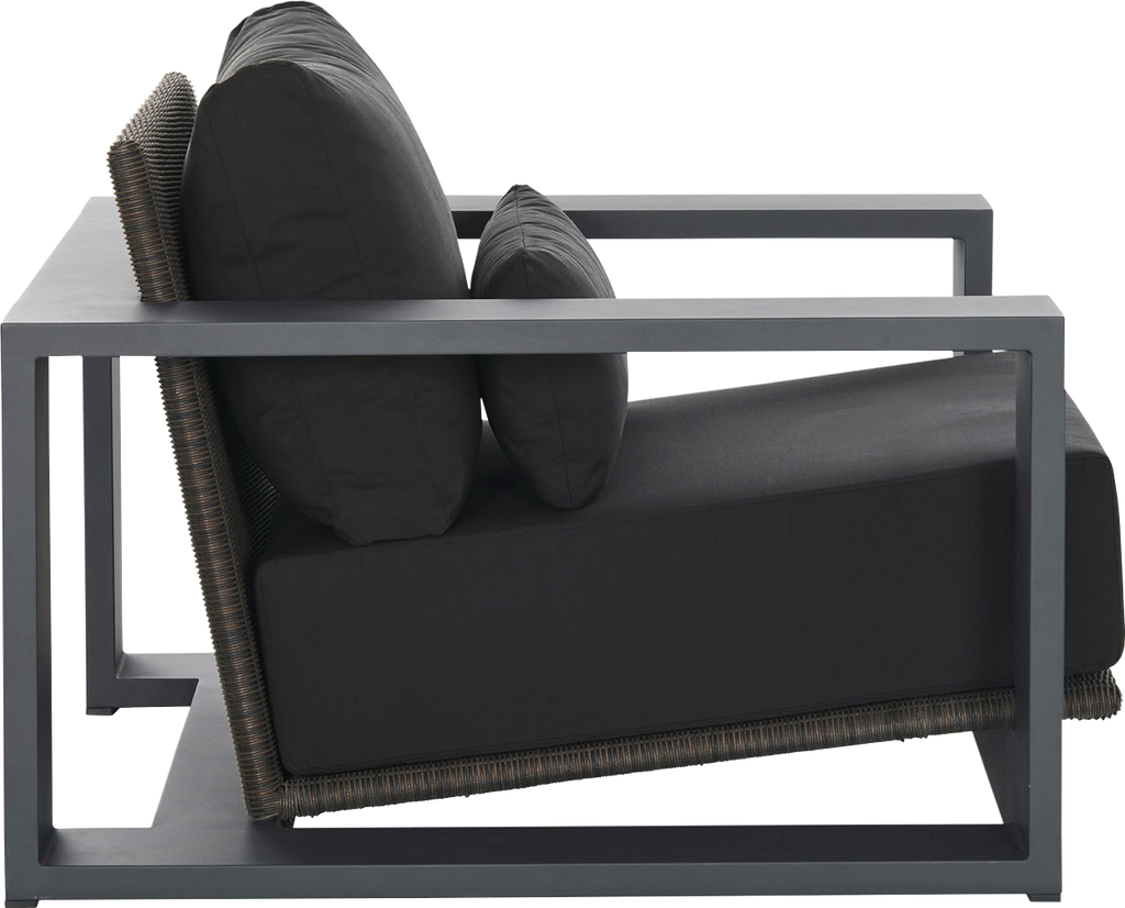 Cuba Outdoor Lounge Chair  -  Charcoal - Outdoor Chair