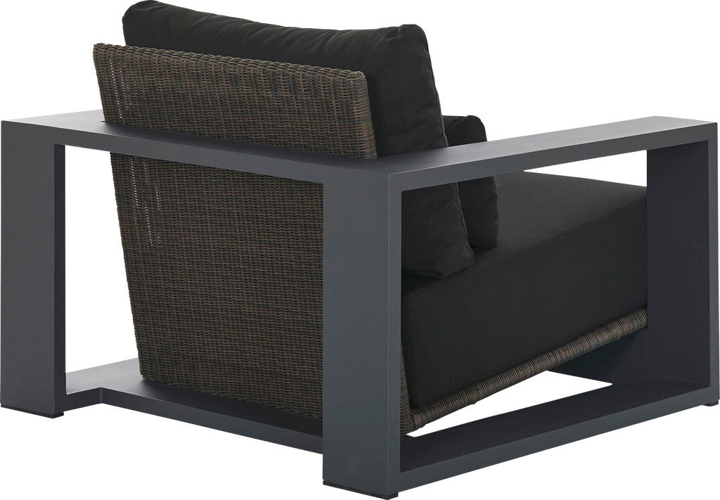 Cuba Outdoor Lounge Chair  -  Charcoal - Outdoor Chair