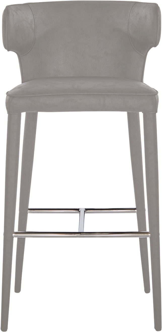 Melrose Kitchen Stool  -  Grey Vegan Leather - Counter Stool