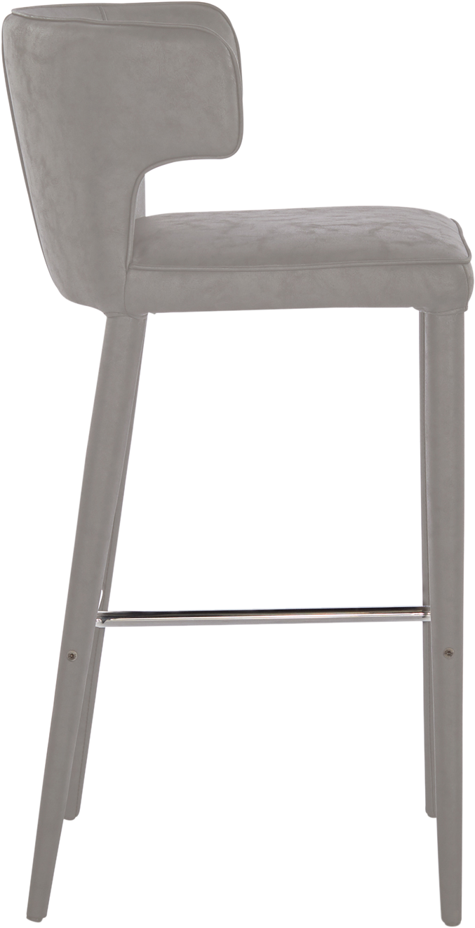 Melrose Kitchen Stool  -  Grey Vegan Leather - Counter Stool