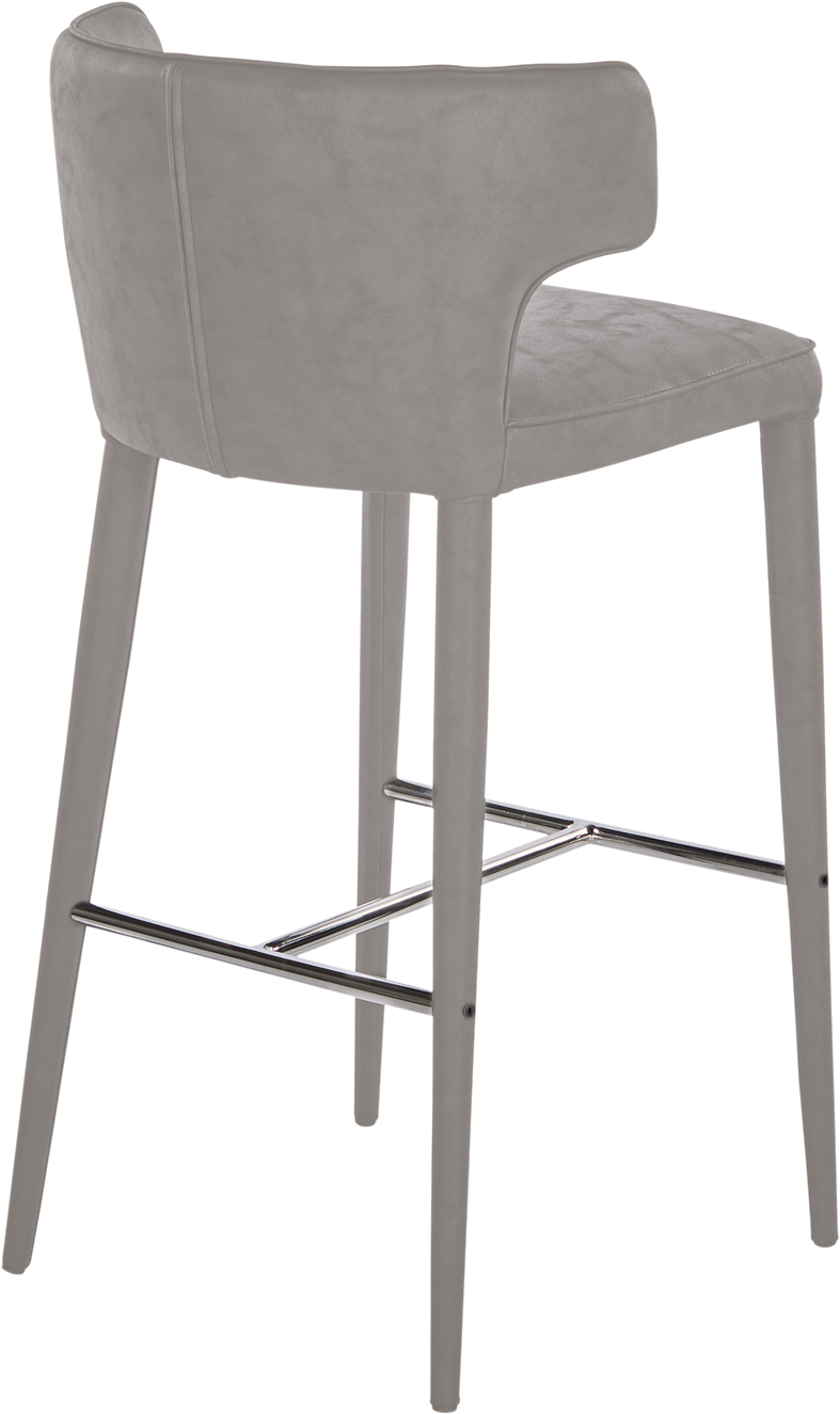 Melrose Kitchen Stool  -  Grey Vegan Leather - Counter Stool