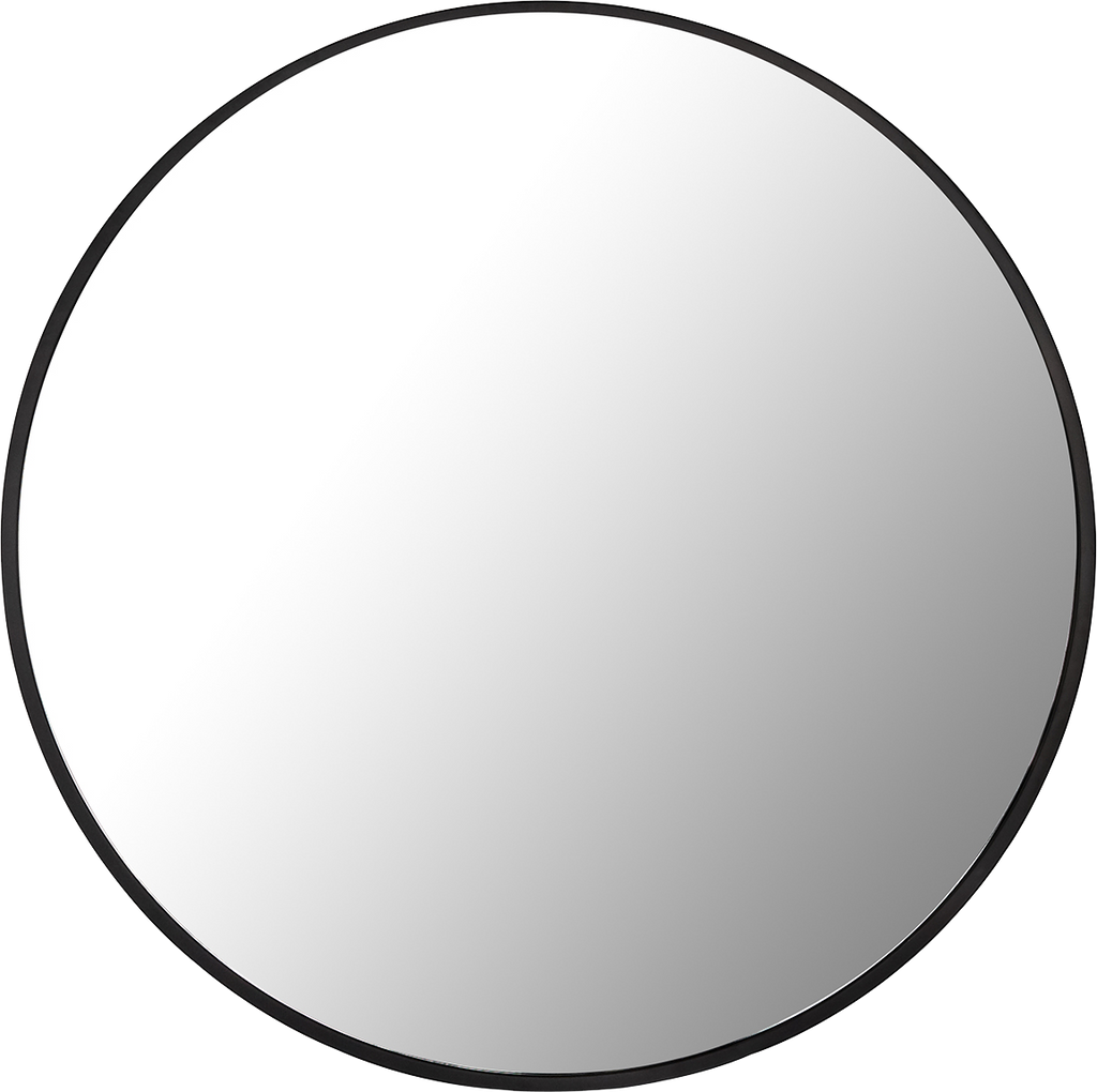 Charlotte Round Medium Mirror  -  Black - Mirror