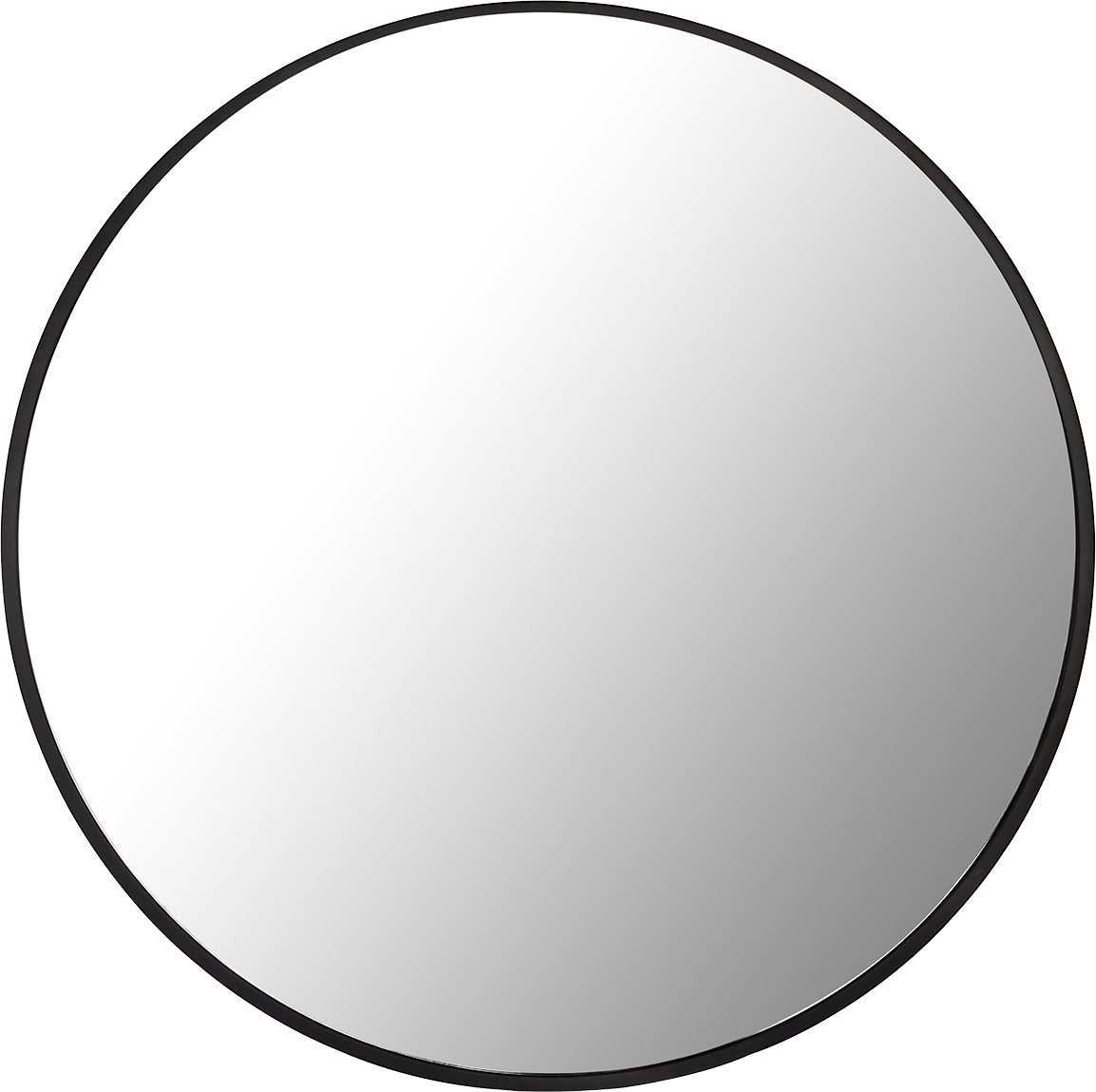 Charlotte Round Medium Mirror  -  Black - Mirror