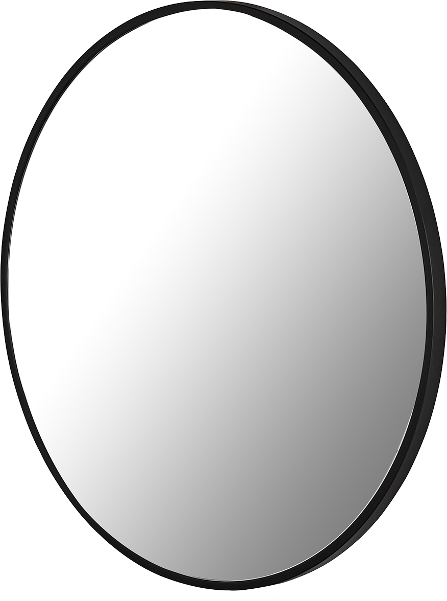Charlotte Round Medium Mirror  -  Black - Mirror