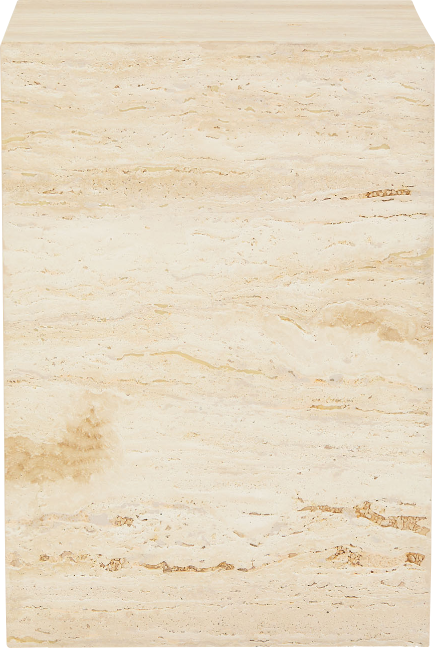 Alpine Side Table - Travertine - Side Table