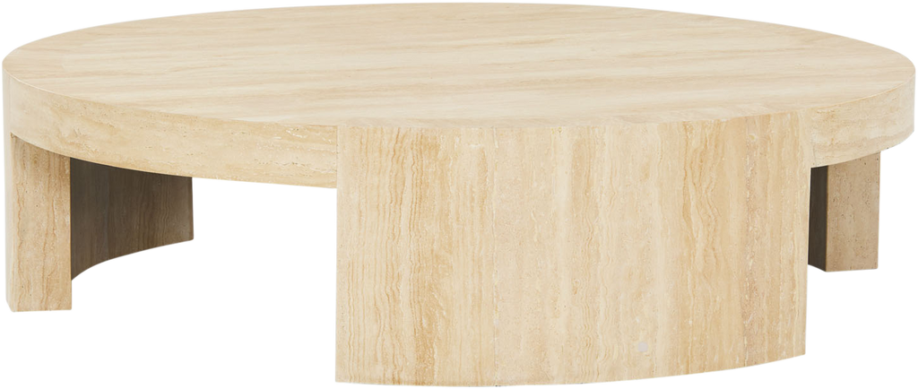 Veneta Coffee Table  -  Travertine - Coffee Table