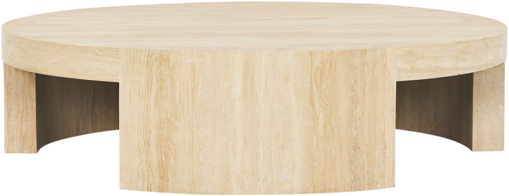 Veneta Coffee Table  -  Travertine - Coffee Table