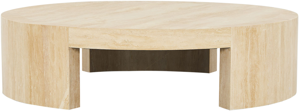 Veneta Coffee Table  -  Travertine - Coffee Table
