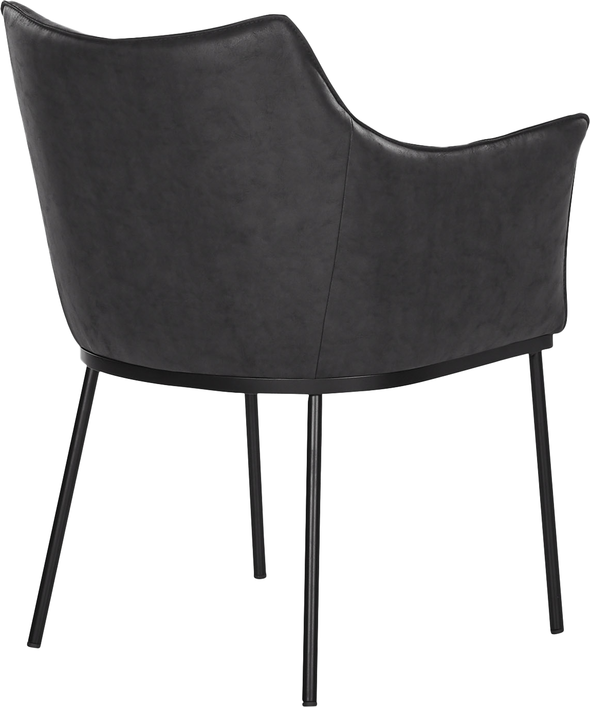 St James Dining Chair  -  Black Vegan Leather - Dining Chair