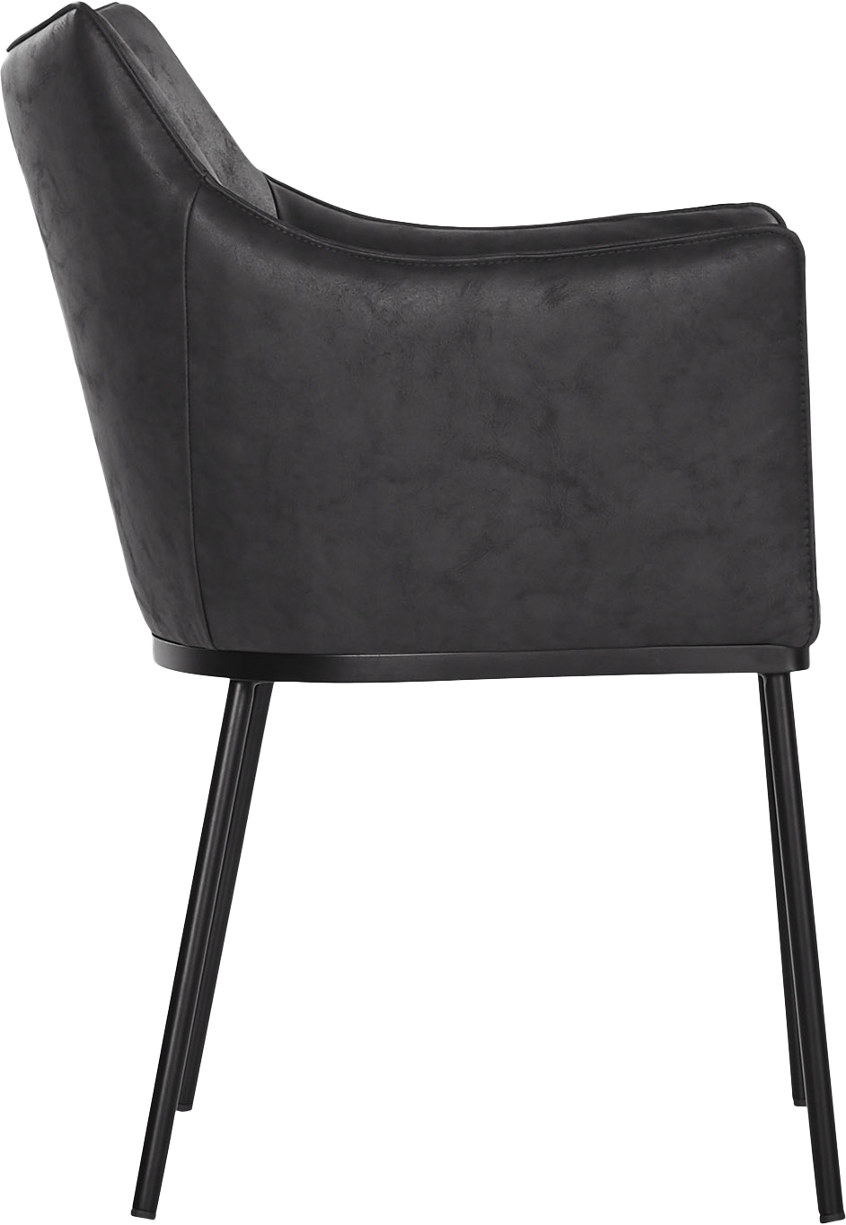 St James Dining Chair  -  Black Vegan Leather - Dining Chair